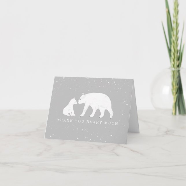 Merci gris de l'ours polaire Mama Baby (Devant)