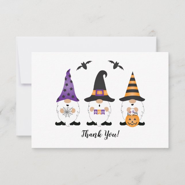 Merci Halloween Gnomes Purple Orange (Devant)
