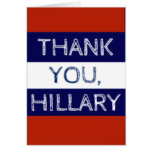 Merci Hillary Rouge Blanc et Bleu