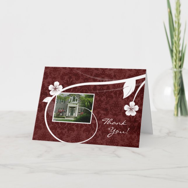 Merci immobilier Accueil Carte de voeux Rouge (Devant)