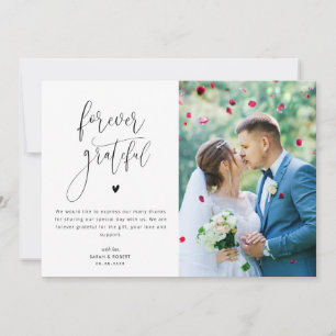 Merci infiniment mariage carte photo