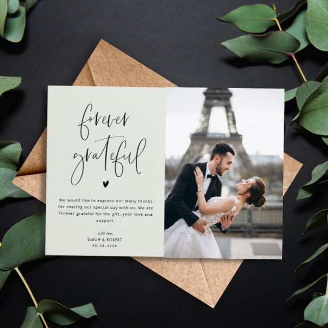 Merci infiniment mariage photo carte de remercieme (Créateur téléchargé)