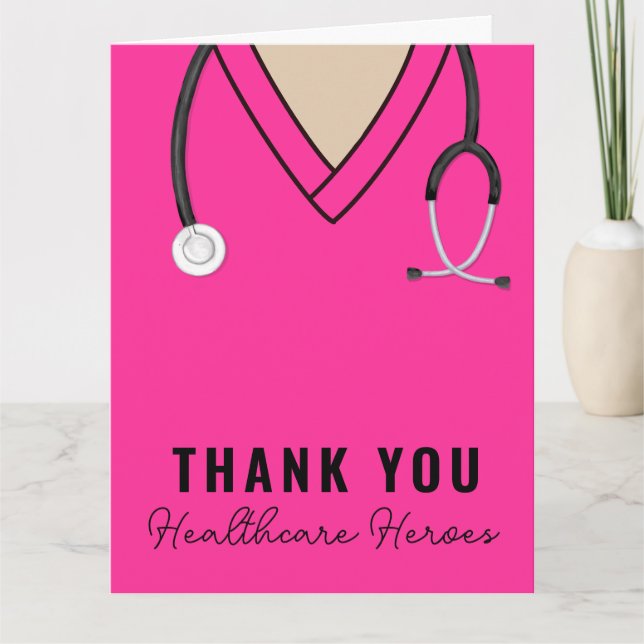 Merci infirmière et carte de médecin (Devant)