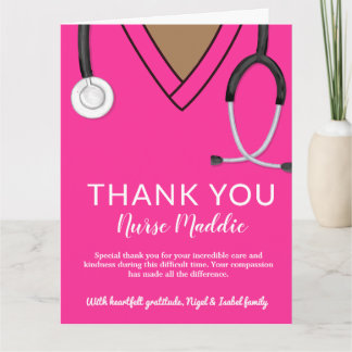 Merci infirmière et carte de médecin