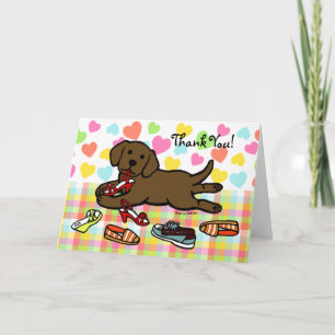 Merci innocent de chiot de Labrador de chocolat