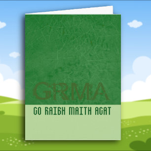 Merci irlandais gaélique GRMA en vert émeraude