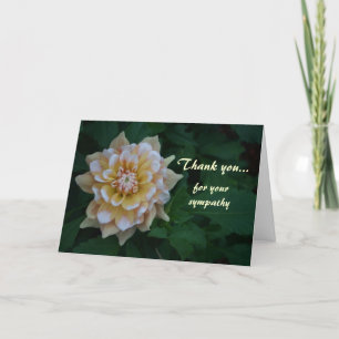 Merci jaune de dahlia pour vos cartes de sympathie