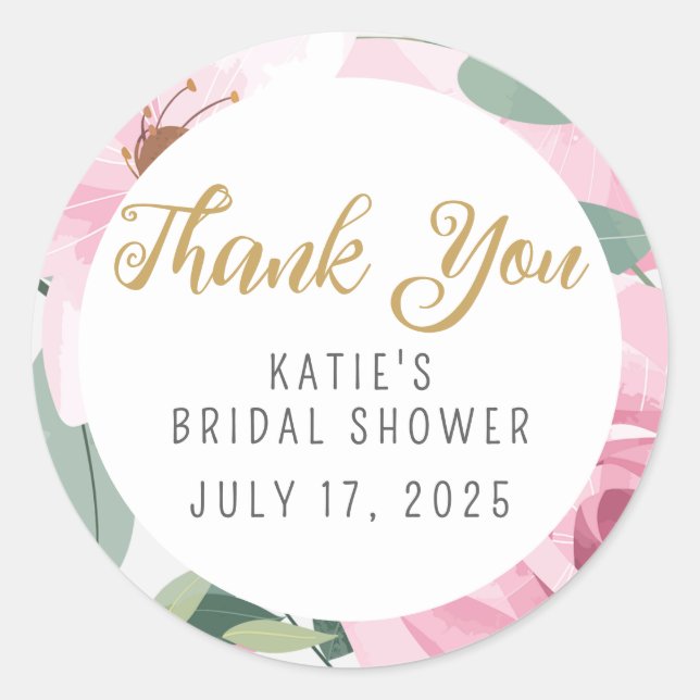 Merci l'amour est en fleur Autocollant (Devant)