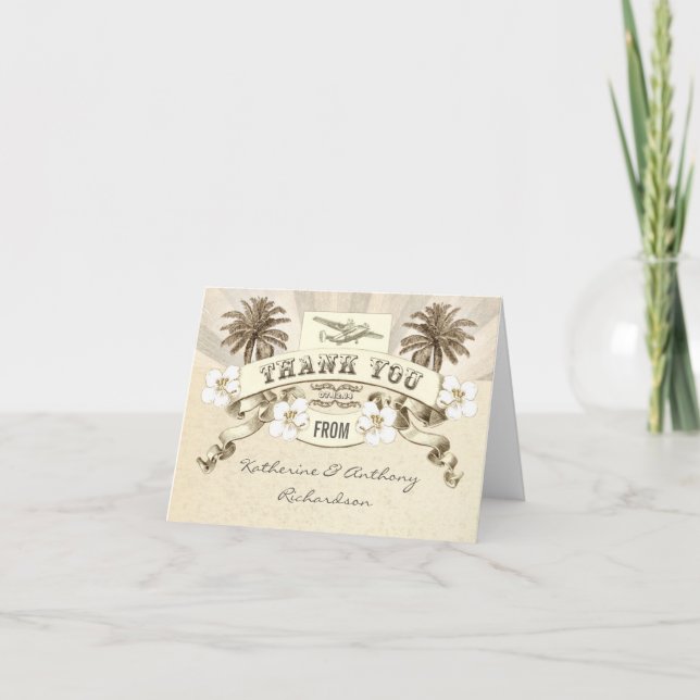 merci les cartes de mariage de destination (Devant)