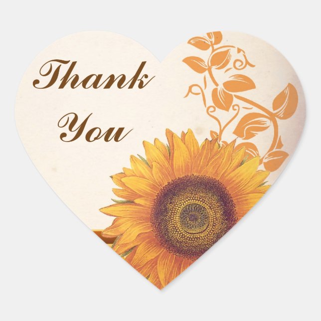 merci les stickers de tournesol mariages (Devant)