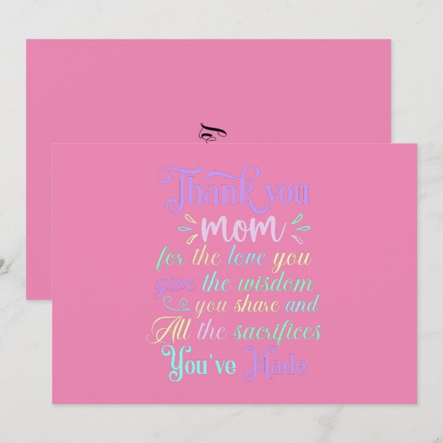 Merci Maman... (Devant / Derrière)