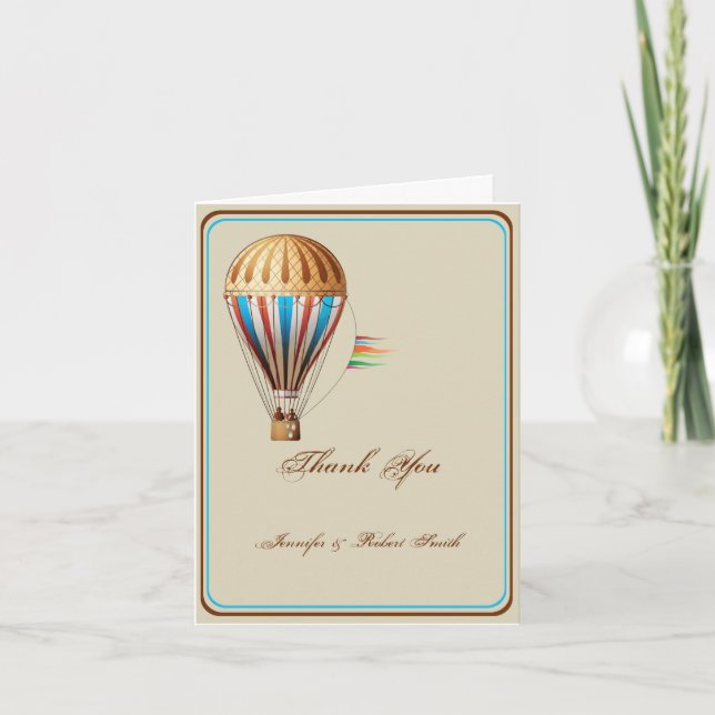 Merci Mariage à air chaud vintage (Devant)