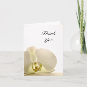 Merci Mariage à fleurs d'orchidées blanches