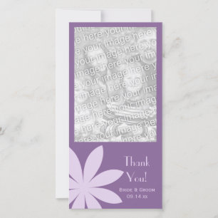 Merci Mariage à fleurs pourpre