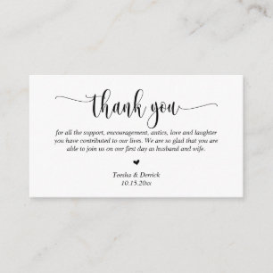 Merci mariage, Carte de boîtier de script moderne