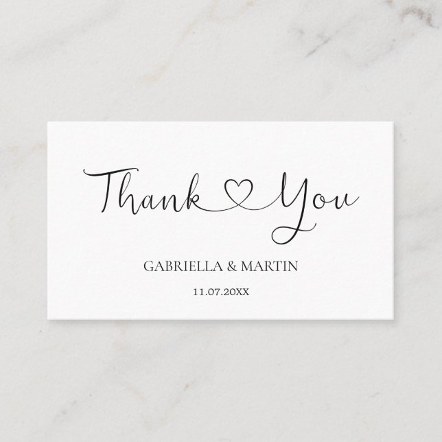 Merci mariage - Carte minimale (Devant)