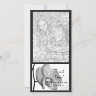 Merci Mariage  Carte photo de  blanc