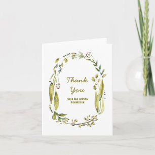 Merci Mariage d'aquarelle Laurel Woodland