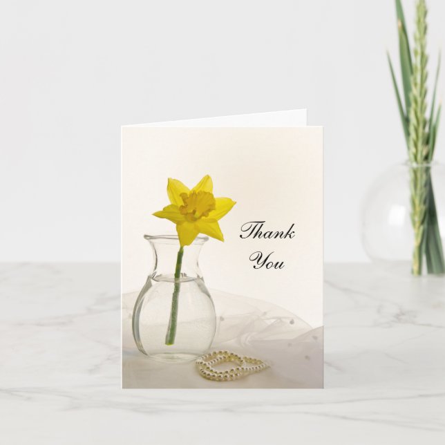 Merci Mariage de la jonquille jaune et perles (Devant)