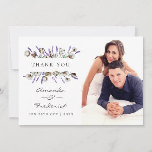 Merci Mariage de lavande de coton d'aquarelle