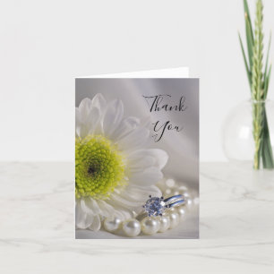 Merci Mariage de marguerite blanche et anneau de d