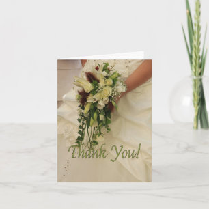 Merci Mariage de mariée et Bouquet