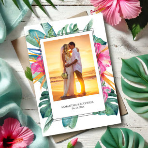 Merci Mariage de mariée et de mariée tropicale