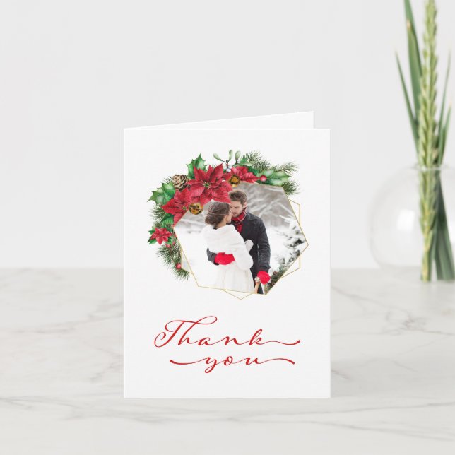 Merci Mariage de Noël rustique (Devant)