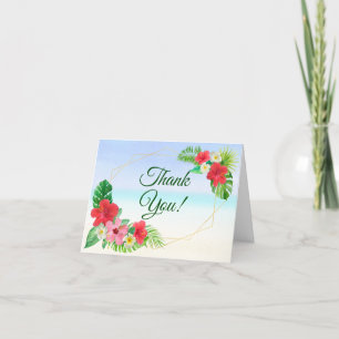 Merci Mariage d'or floral tropical