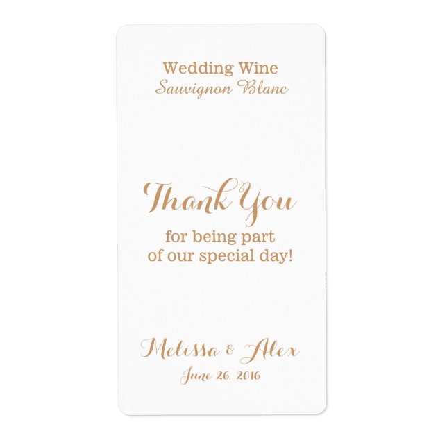 Merci mariage du vin (Devant)