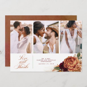 Merci Mariage en bois en terre cuite 3 photos