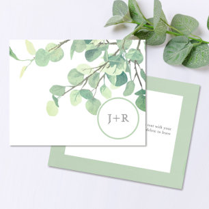 Merci Mariage Eucalyptus vert moderne