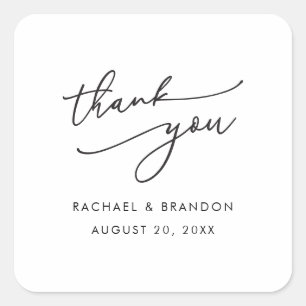 Merci Mariage Favoris Sticker Étiquettes
