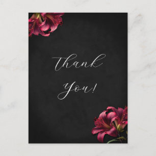 Merci Mariage Gothique Lily Floral Pour Carte