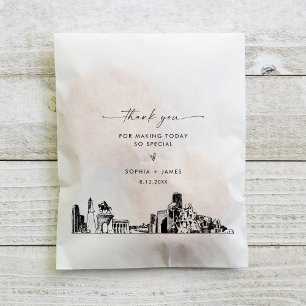 Merci Mariage Houston Skyline Favoriser les sacs