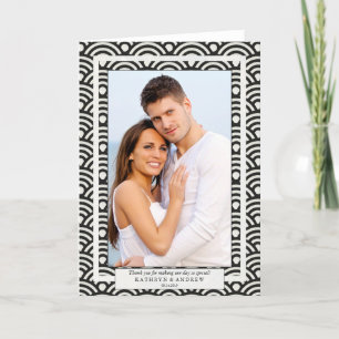 Merci Mariage japonais Seigaiha/texte personnalisé