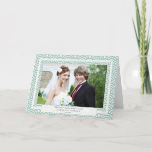 Merci Mariage japonais Seigaiha/texte personnalisé