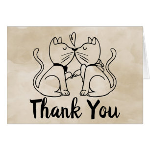 Merci Mariage Kittens Tan Aquarelle
