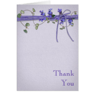 Merci mariage lavande et bouquet de lierre