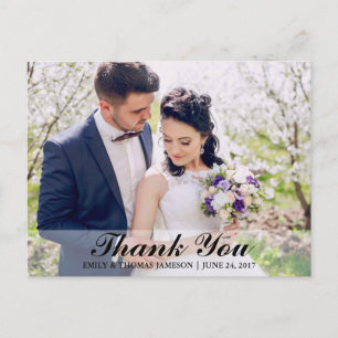 Merci mariage Mariée et Pièce Photo Carte Postale 