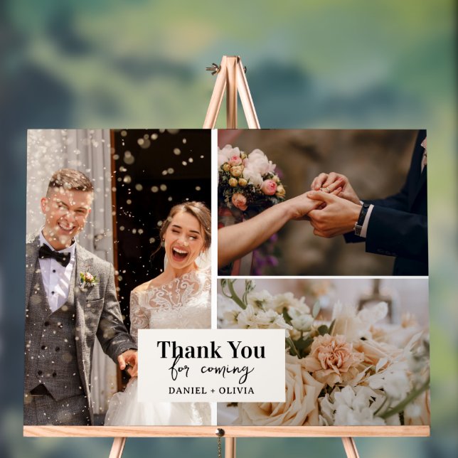Merci Mariage minimaliste avec photo (Neutre)