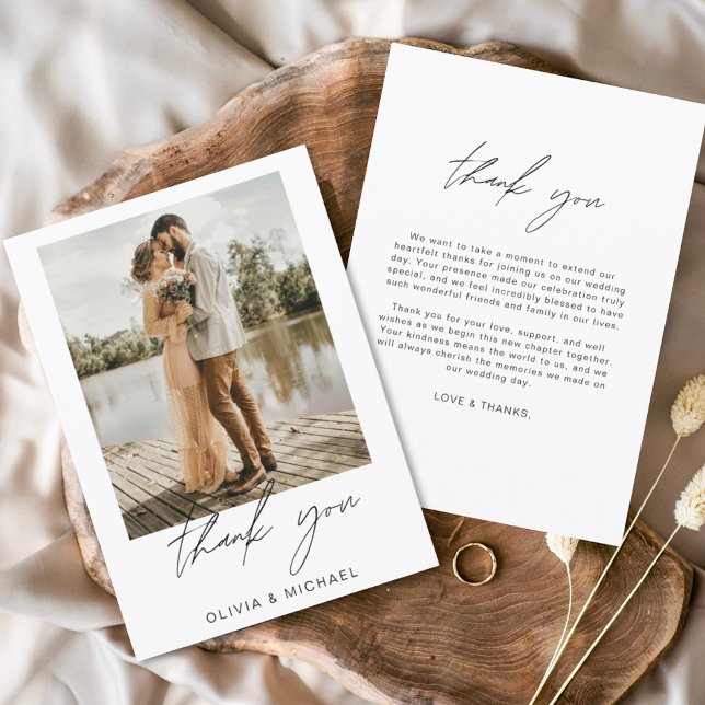 Merci Mariage minimaliste Photo simple (Créateur téléchargé)