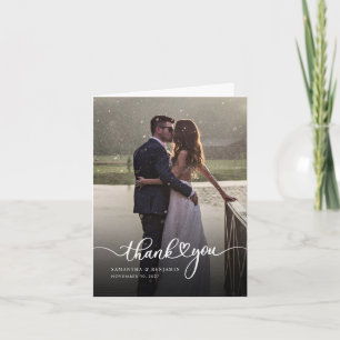Merci Mariage moderne à lettres mains