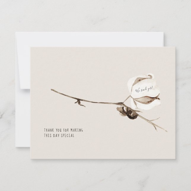 Merci mariage Nous avons dit Oui Simple Crème de c (Devant)