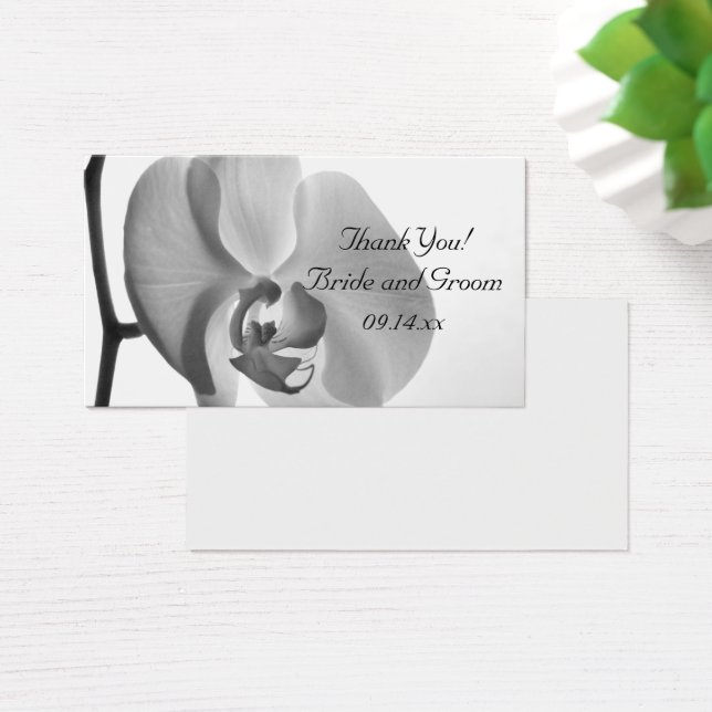 Merci Mariage Orchidée blanche Favoriser les étiqu (Bureau)