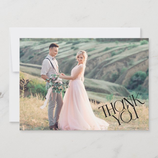 Merci Mariage photo moderne (Devant)