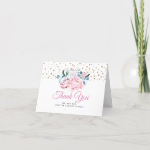 Merci Mariage rose et or