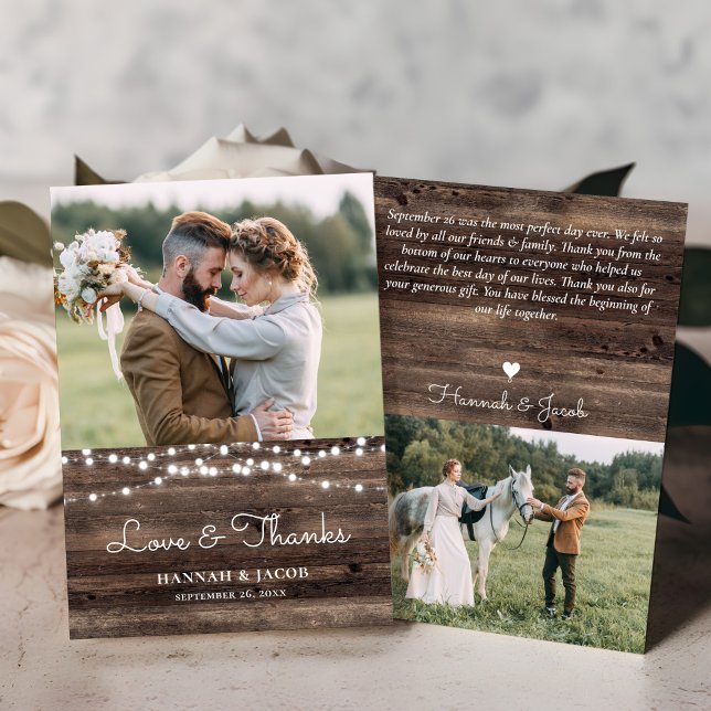 Merci Mariage rustique en bois (Créateur téléchargé)