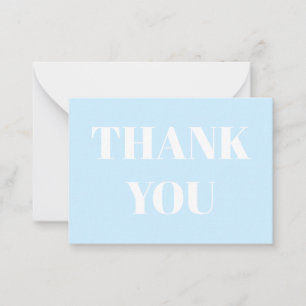 Merci, Merci, carte blanche bleu clair
