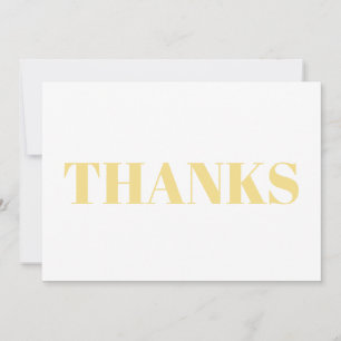 Merci, Merci, carte moderne blanche et or clair